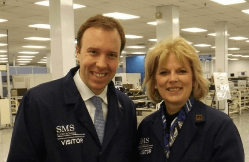 Business Minister Matt Hancock visits Beeston's SMS success story